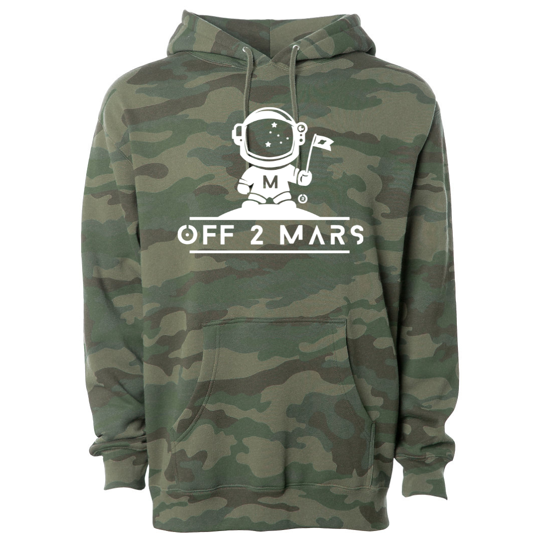 Off 2 Mars Original Forest Camo White Hoodie OFF 2 MARS